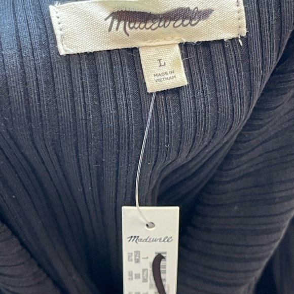 Madewell Ribbed Knit Tube Top - Size L - Black - Strapless & Stretchy - - Picture 6 of 6